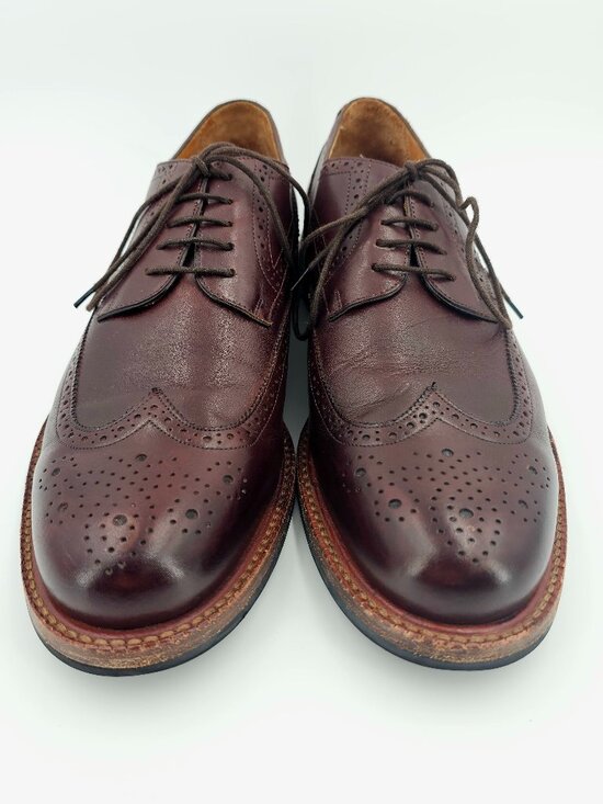 Beckett Simonon Wingtip Brogue Oxford Brown Leather Dress Shoes Men\'s Size 12 main image 5